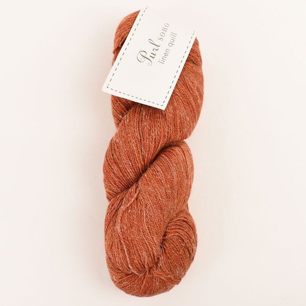 Purl Soho Linen Quill Yarn Skein Wool Alpaca Linen 439 Yards Color Kiln Red